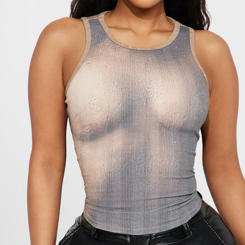 Body heat print tank top